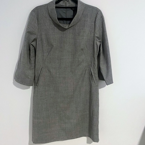 Banana Republic dress wool cowl neck grey size 10 - Picture 8 of 8
